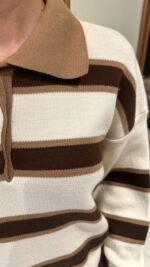 Polo Yaka Çizgili Triko - Görsel 2