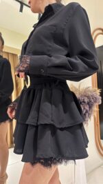 Dantelli Gömlek Elbise - Görsel 2