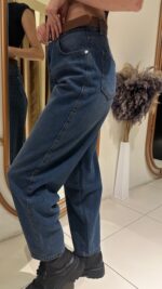 Mom's Kemerli Kot Pantolon - Görsel 2