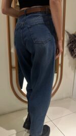 Mom's Kemerli Kot Pantolon - Görsel 3