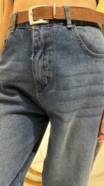 Mom's Kemerli Kot Pantolon - Görsel 4