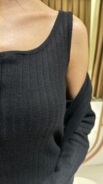 Triko İkili Takım Kısa Elbise - Görsel 5