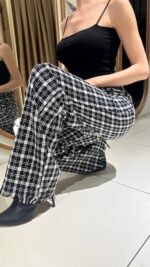 Ekose palazo Pantolon